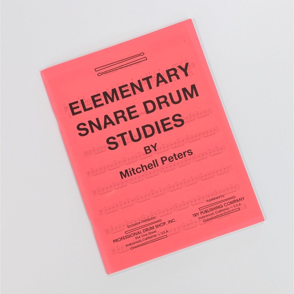 Elementary Snare Drum Studies by Mitchell Peters TRY1063 *1988 Red Paperback NEW